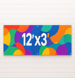 12 foot x 3 foot printed PVC discount banner