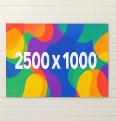 2500mmx1000mm printed pvc banner