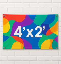 4'x 2' printed PVC advertising banner