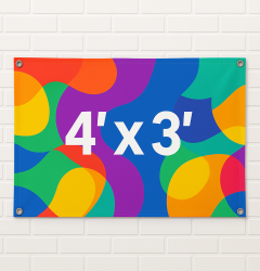4'x 3' custom printed standard sized banner