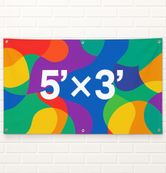 5 foot x 3 foot PVC advertising banner
