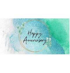 Happy Anniversary Blue Banner - 6ft x 3ft