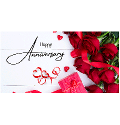 Happy Anniversary Banner - 6ft x 3ft