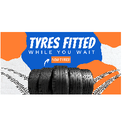 Tyres Fitted While You Wait Banner - 6ft x 3ft