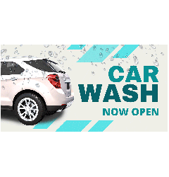 Car Wash Vinyl Pre Designed Banner - 6ft x 3ft