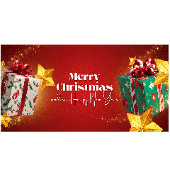 Merry christmas and happy new year banner
