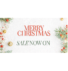 Christmas Sale Shop Now PVC Banner - 6ft x 3ft