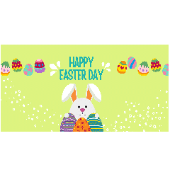 Happy Easter Banner Design - 6ft x 3ft