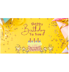 Happy Birthday To You Cake Banner - 6ft x 3ft