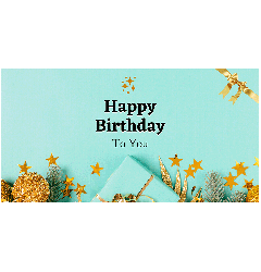 Happy Birthday To You Blue Banner - 6ft x 3ft