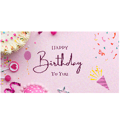 Happy Birthday To You Pink Banner - 6ft x 3ft
