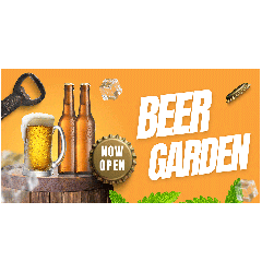 Beer Garden Vinyl Banner - 6ft x 3ft
