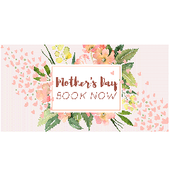 Happy Mothers Day Book Now PVC Banner - 6ft x 3ft