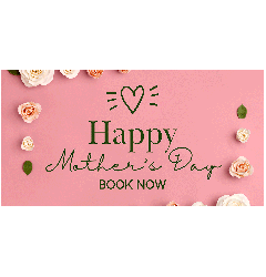 Happy Mothers Day Book Now Vinyl Printed Banner - 6ft x 3ft