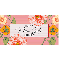 Happy Mothers Day Book Now Printed Banner - 6ft x 3ft