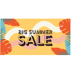 Big Summer Sale Tripocal Theme - 6ft x 3ft