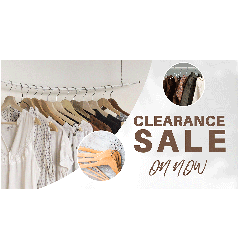 Clearance Sale Now On Banner - 6ft x 3ft