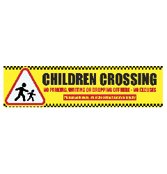 School Printed Banner - Children Crossing - 6ft x 3ft