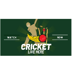 Live Cricket - Watch It Now Pub Banner - 6ft x 3ft