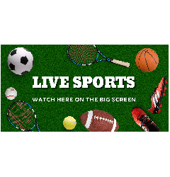 Live Sport Pub Banner Advertising - 6ft x 3ft