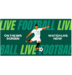 Live football pub banner