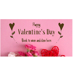 Resturant Booking Valentine's Day Banner - 6ft x 3ft