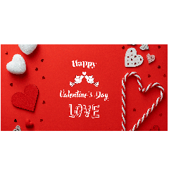 Happy Valentine's Day Love - 6ft x 3ft