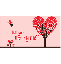 Valentine's Day Will You Marry Me Banner - 6ft x 3ft