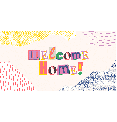Simple Welcome Home Pre-Designed Banner - 6ft x 3ft