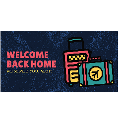 Welcome Back Home We Missed You Banner - 6ft x 3ft